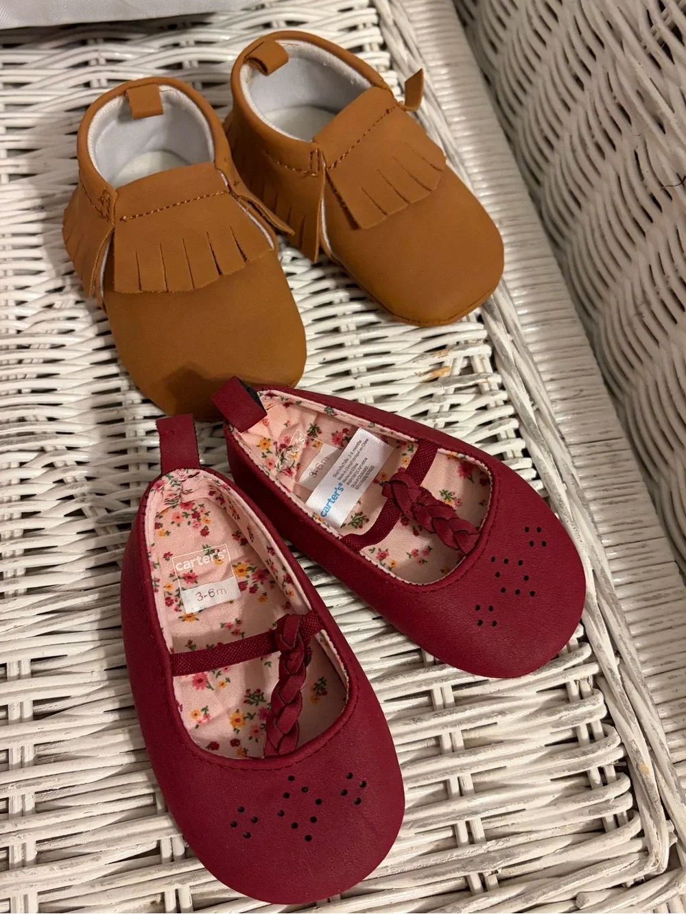 2 Pairs 3-6M Baby Girl Shoes